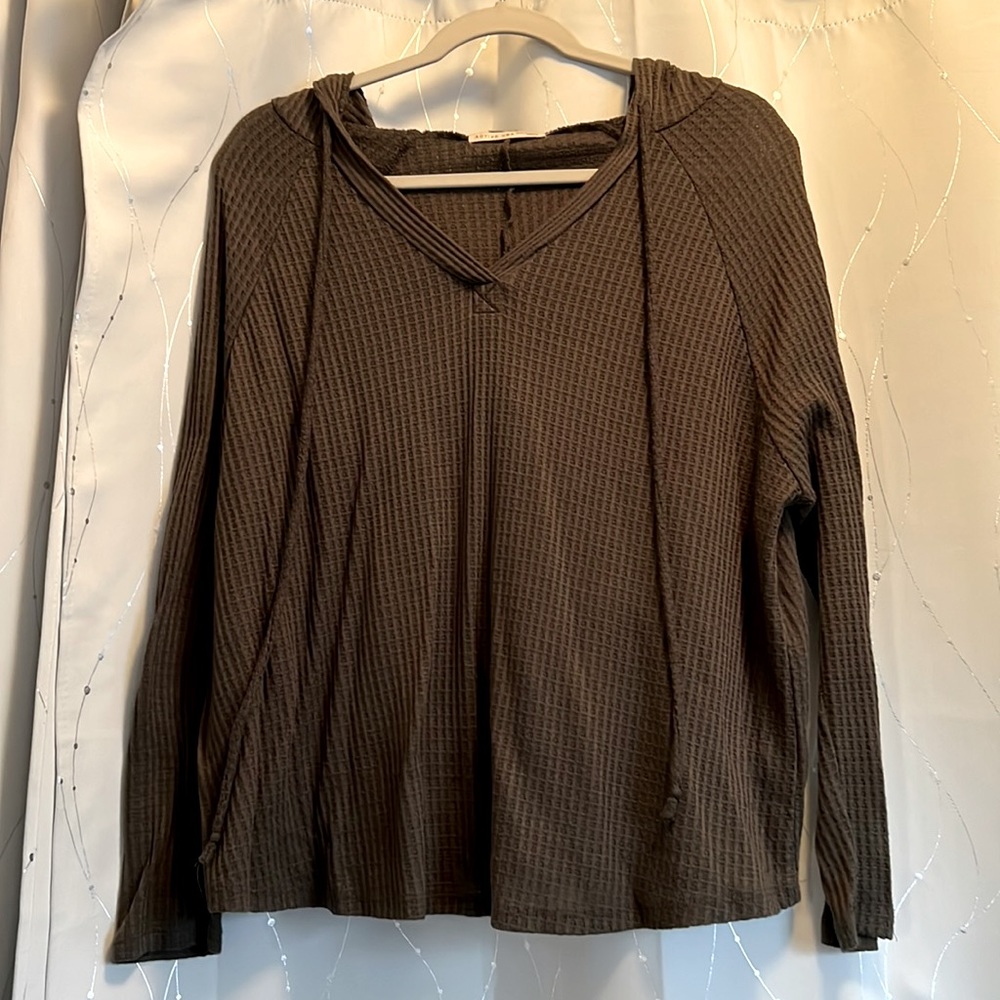 Waffle knit sweater